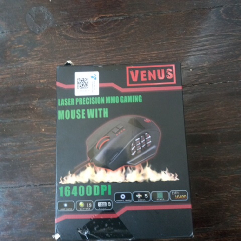 UtechSmart Venus 16400dpi High Precision Laser MMO Gaming Mouse USB  Used....